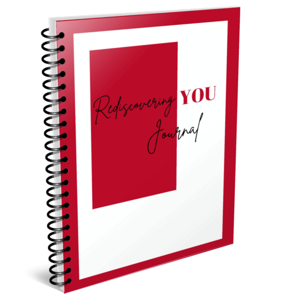 rediscovering you journal standing up against a white background